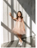 Light Pink Lace Tulle Short Flower Girl Dress